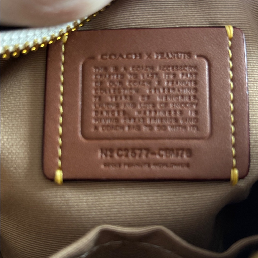 Coach 🆕 X Peanuts Nolita 19 Chalk Snoopy "HAPPINESS IS HAVING A GREAT FRIEND - Picture 10 of 13